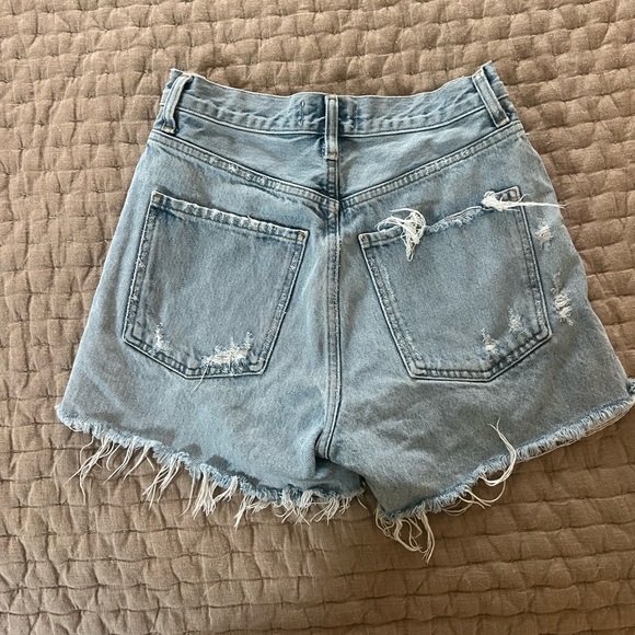 Agolde High Rise Denim Shorts - Picture 2 of 3